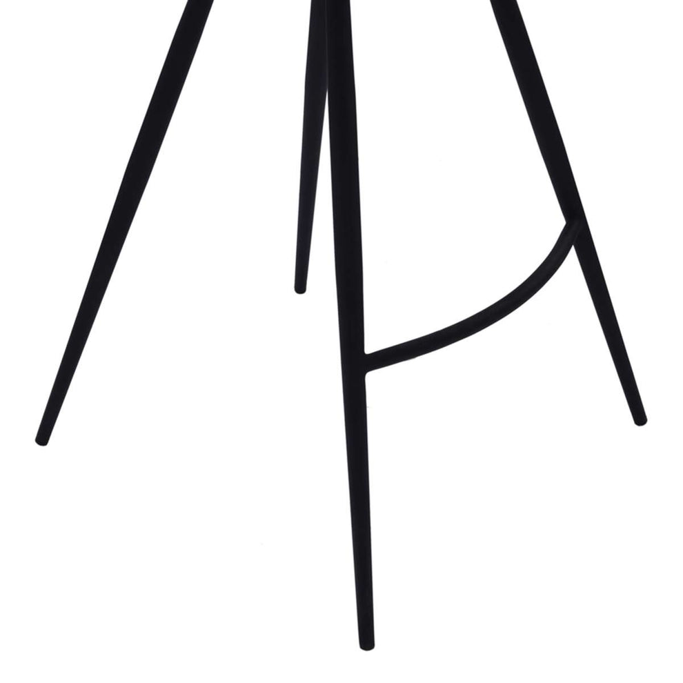 Zurich 26" Counter Height Metal Barstool in Vintage Gray Faux Leather and Black Metal Finish By Armen Living | Bar Stools | Modishstore - 4