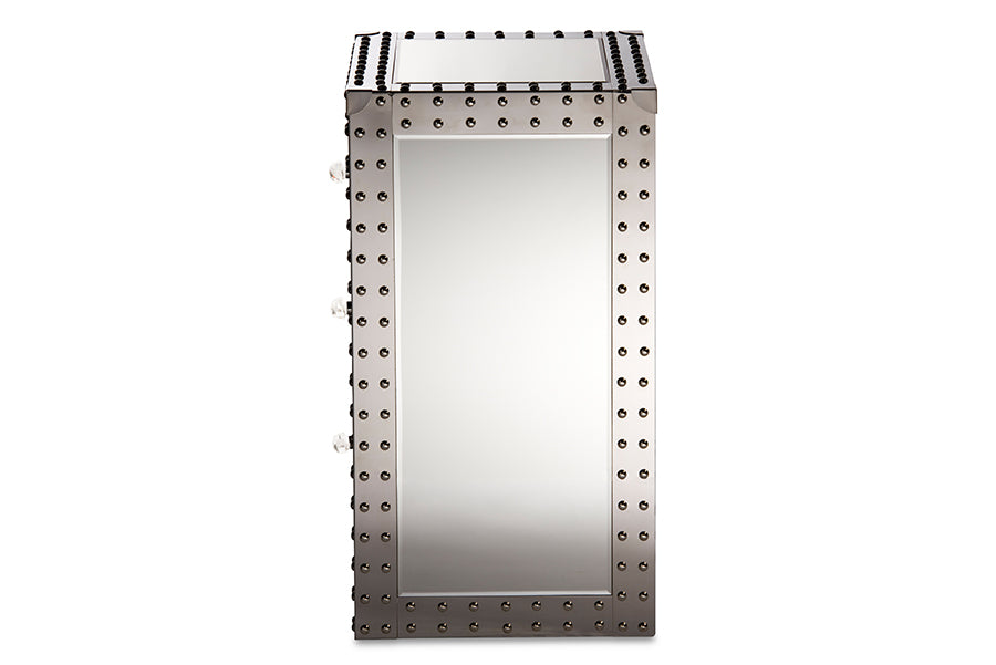 baxton studio azura modern and contemporary hollywood regency glamour style nightstand bedside table | Modish Furniture Store-3