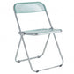 LeisureMod Lawrence Acrylic Folding Chair With Metal Frame | Dining Chairs | Modishstore - 15