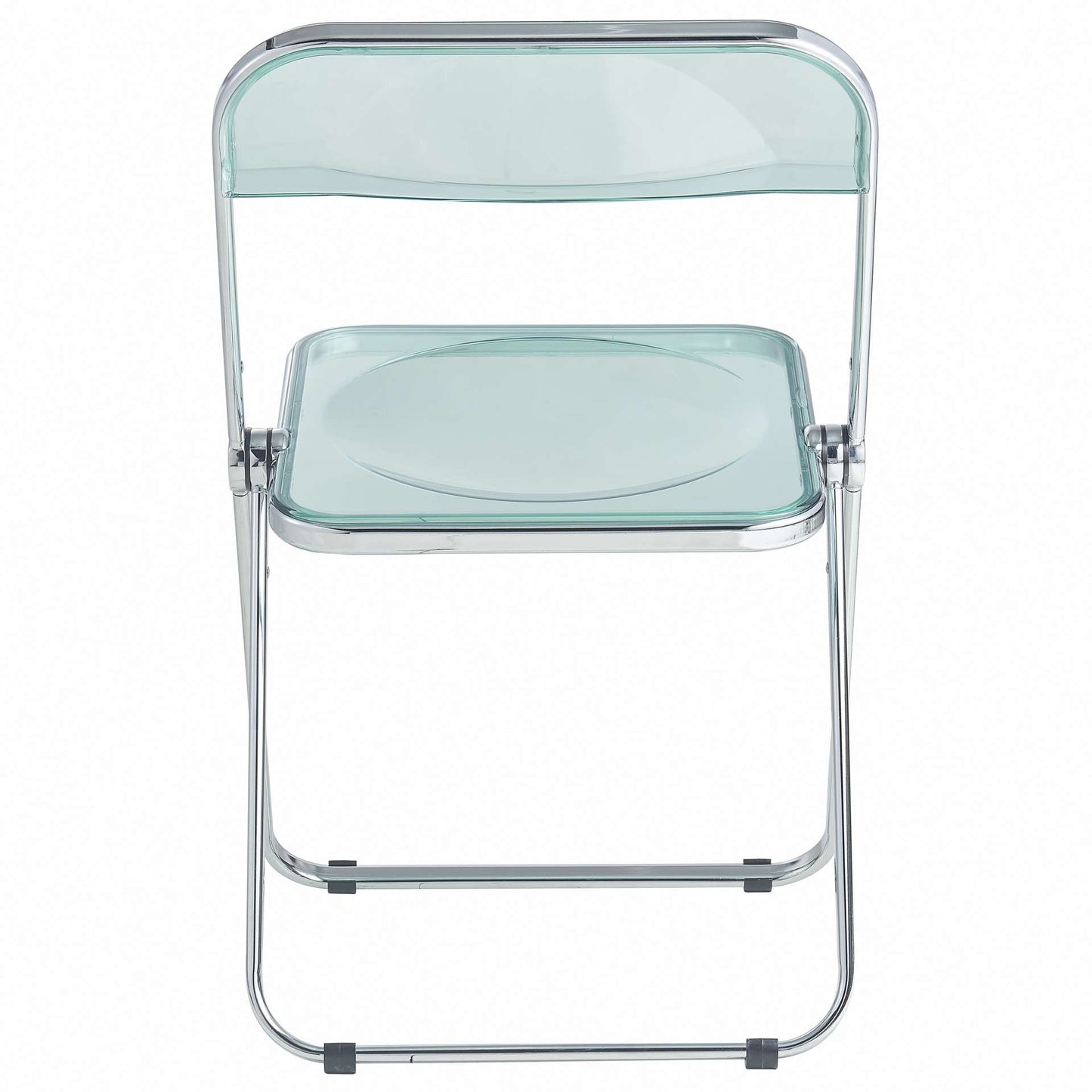LeisureMod Lawrence Acrylic Folding Chair With Metal Frame | Dining Chairs | Modishstore - 17