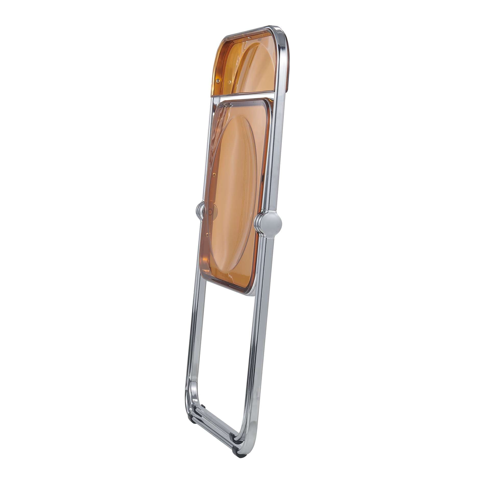 LeisureMod Lawrence Acrylic Folding Chair With Metal Frame, Set of 2 | Dining Chairs | Modishstore - 25