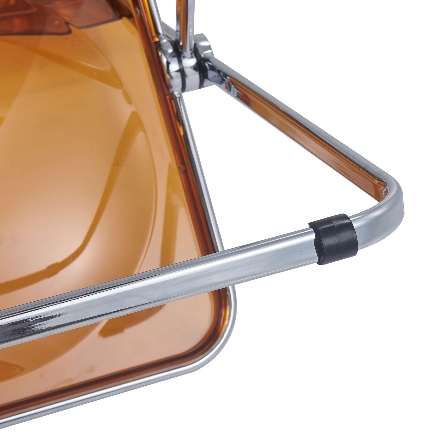 LeisureMod Lawrence Acrylic Folding Chair With Metal Frame, Set of 2 | Dining Chairs | Modishstore - 26