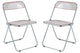 LeisureMod Lawrence Acrylic Folding Chair With Metal Frame, Set of 2 | Dining Chairs | Modishstore - 43