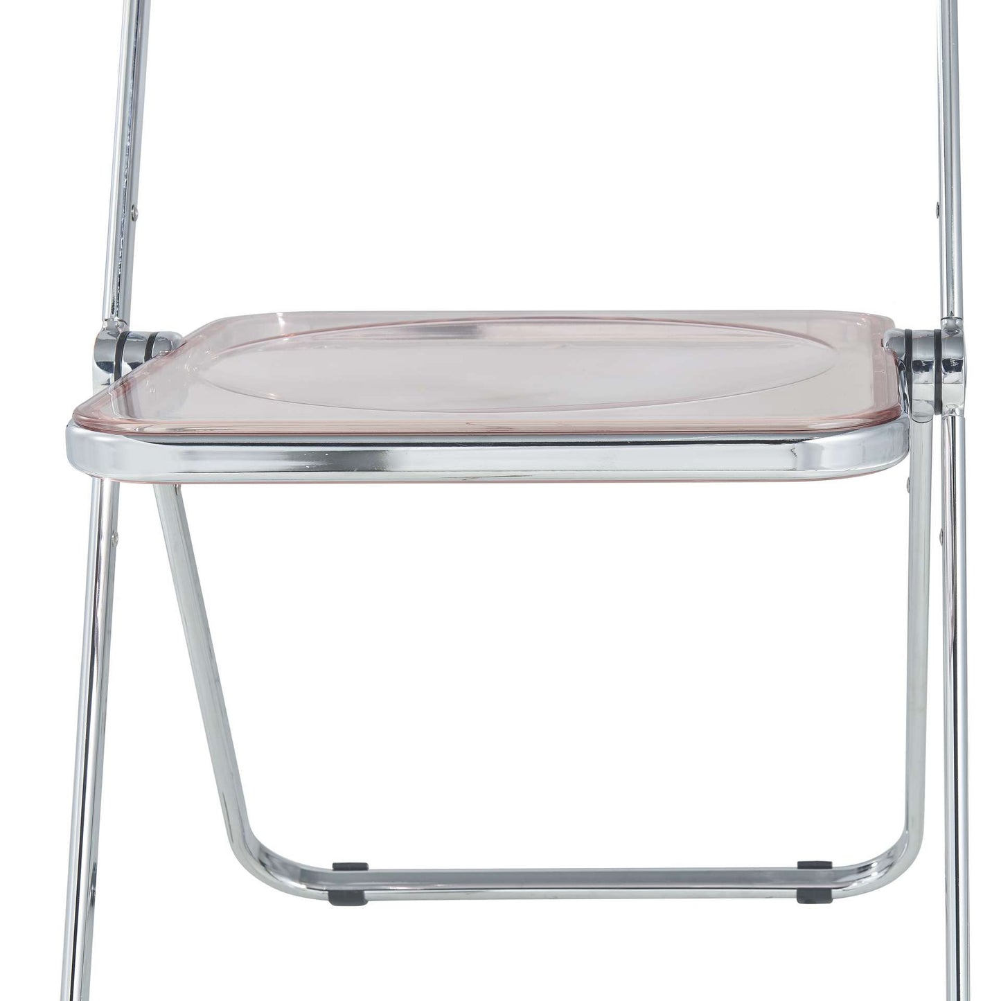 LeisureMod Lawrence Acrylic Folding Chair With Metal Frame | Dining Chairs | Modishstore - 32