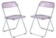 LeisureMod Lawrence Acrylic Folding Chair With Metal Frame, Set of 2 | Dining Chairs | Modishstore - 54