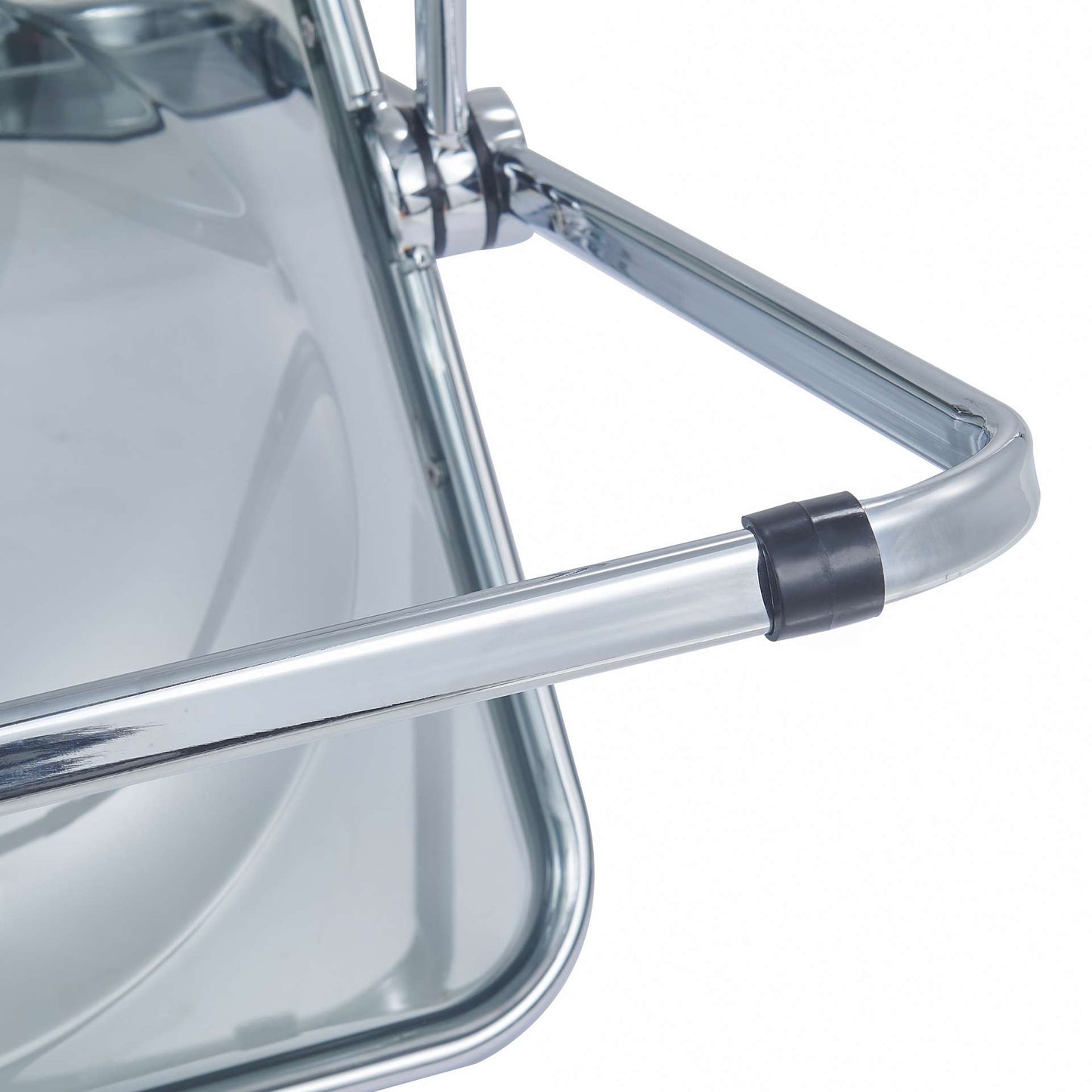 LeisureMod Lawrence Acrylic Folding Chair With Metal Frame | Dining Chairs | Modishstore - 14