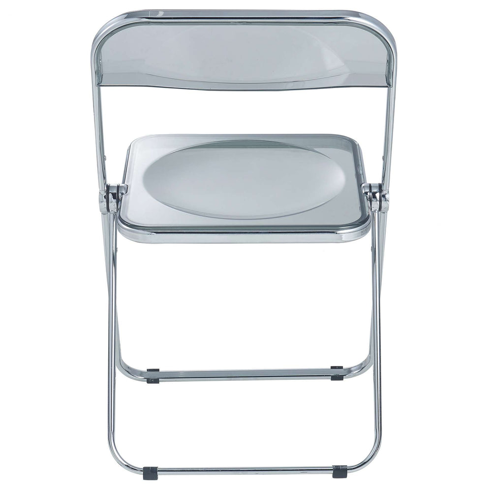 LeisureMod Lawrence Acrylic Folding Chair With Metal Frame, Set of 4 | Dining Chairs | Modishstore - 60