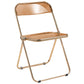 LeisureMod Lawrence Acrylic Folding Chair With Gold Metal Frame | Dining Chairs | Modishstore - 23
