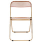LeisureMod Lawrence Acrylic Folding Chair With Gold Metal Frame, Set of 2 | Dining Chairs | Modishstore - 39