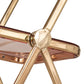 LeisureMod Lawrence Acrylic Folding Chair With Gold Metal Frame, Set of 4 | Dining Chairs | Modishstore - 37