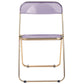 LeisureMod Lawrence Acrylic Folding Chair With Gold Metal Frame | Dining Chairs | Modishstore - 40