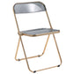 LeisureMod Lawrence Acrylic Folding Chair With Gold Metal Frame | Dining Chairs | Modishstore - 50