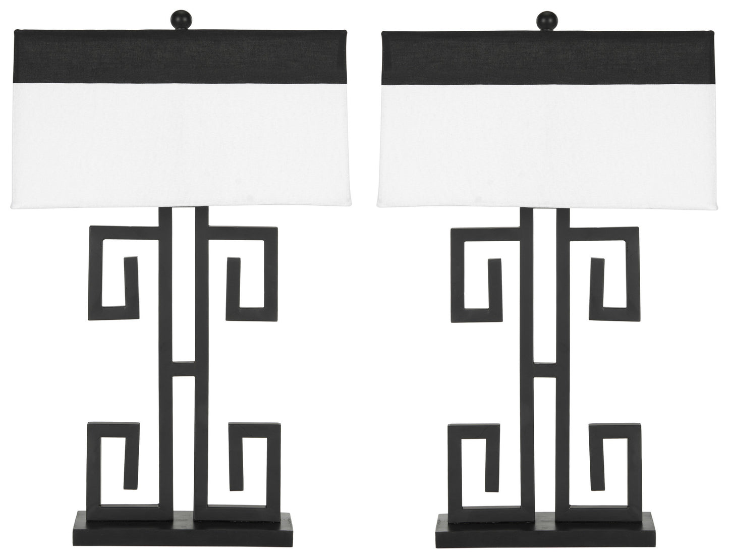 Safavieh Greek Key Table Lamp - Black/White | Table Lamps |  Modishstore 