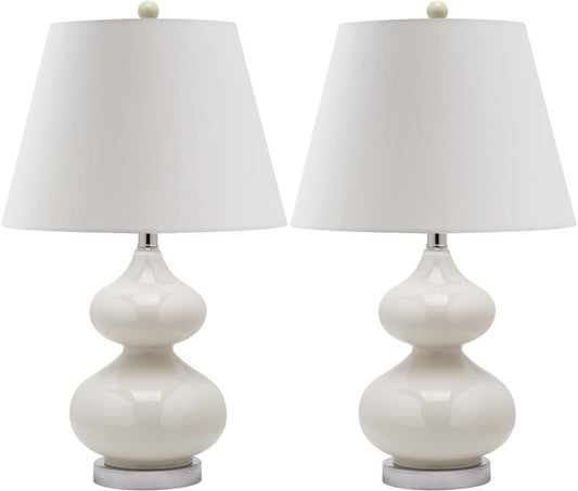 Safavieh Eva Double Gourd Glass Lamp | Table Lamps |  Modishstore 