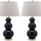 Safavieh Pamela Triple Gourd Ceramic Lamp | Table Lamps |  Modishstore 