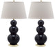 Safavieh Pamela Triple Gourd Ceramic Lamp | Table Lamps |  Modishstore 