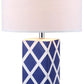 Safavieh Garden 27-Inch H Lattice Table Lamp - Navy | Table Lamps | Modishstore - 4