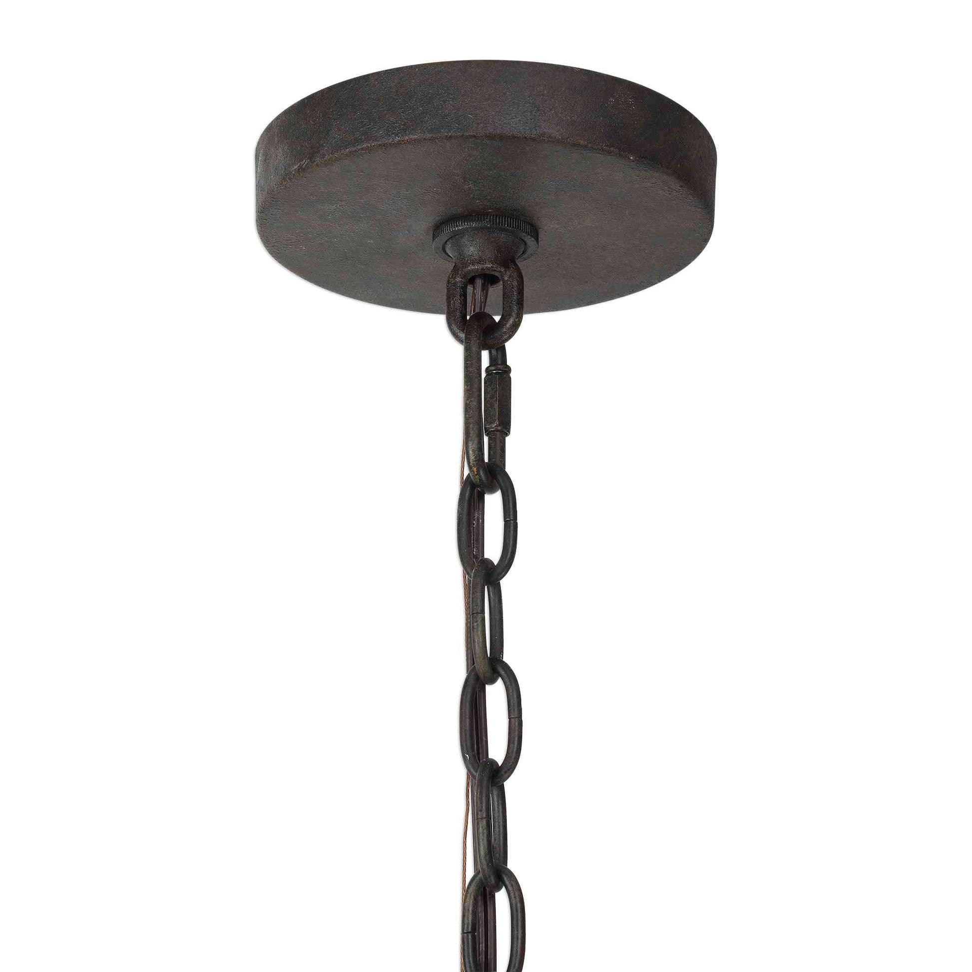 Uttermost Atwood 8 Light Wagon Wheel Pendant | Pendant Lamps | Modishstore - 3
