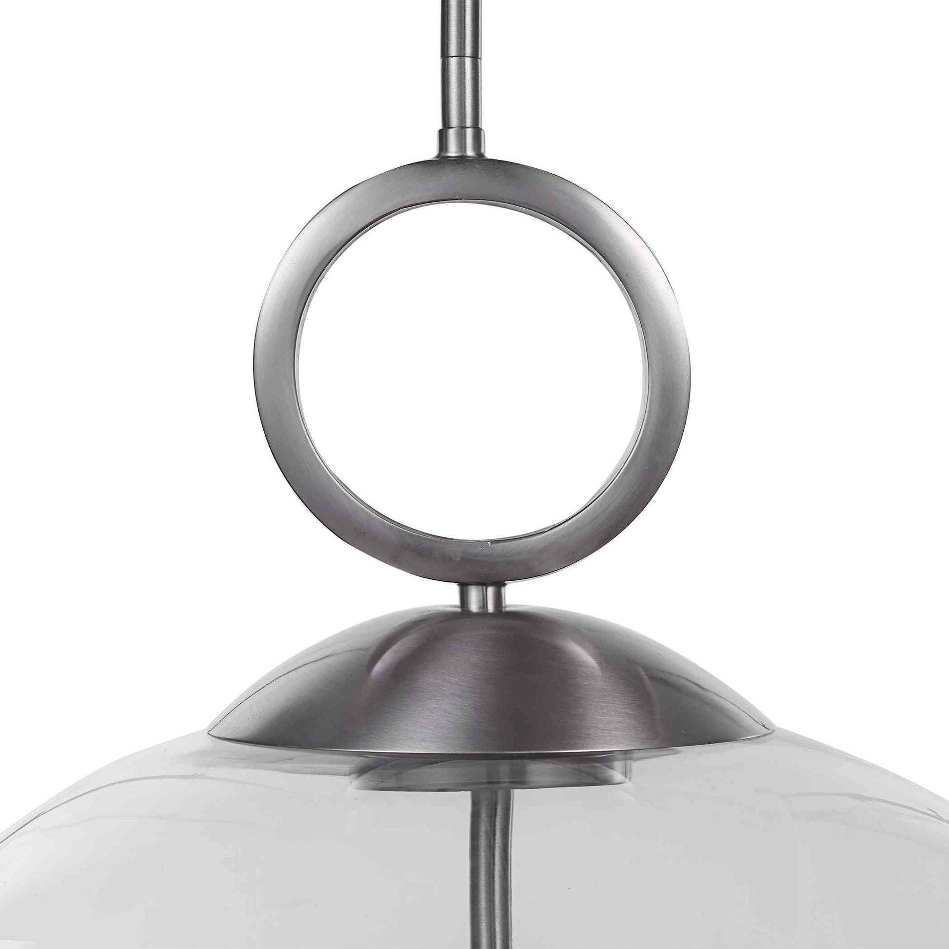 Uttermost Calix Nickel 1 Light Glass Pendant | Pendant Lamps | Modishstore - 4