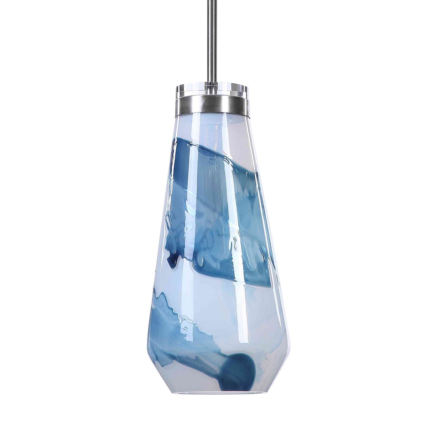 Uttermost Windswept Blue & White 1 Light Mini Pendant | Pendant Lamps | Modishstore - 3