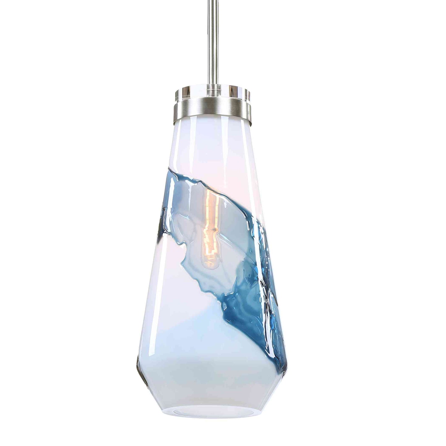 Uttermost Windswept Blue & White 1 Light Mini Pendant | Pendant Lamps | Modishstore - 4