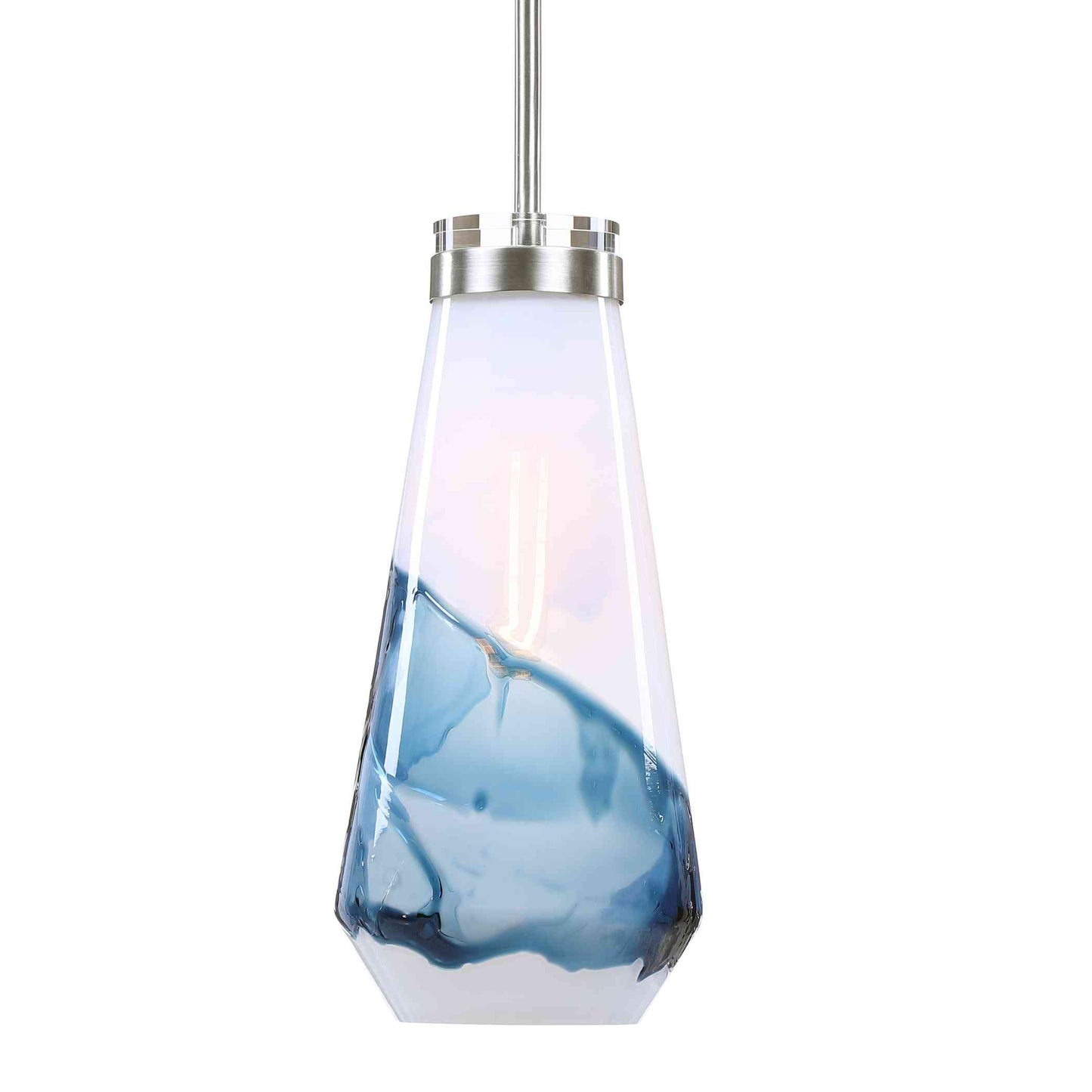 Uttermost Windswept Blue & White 1 Light Mini Pendant | Pendant Lamps | Modishstore