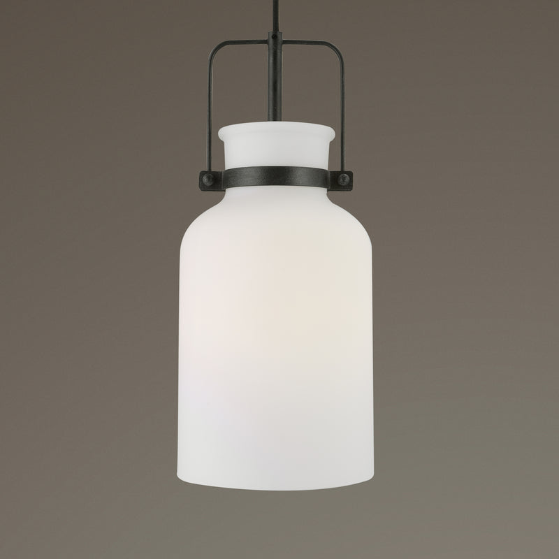 Uttermost Lansing White 1 Light Mini Pendant | Pendant Lamps | Modishstore