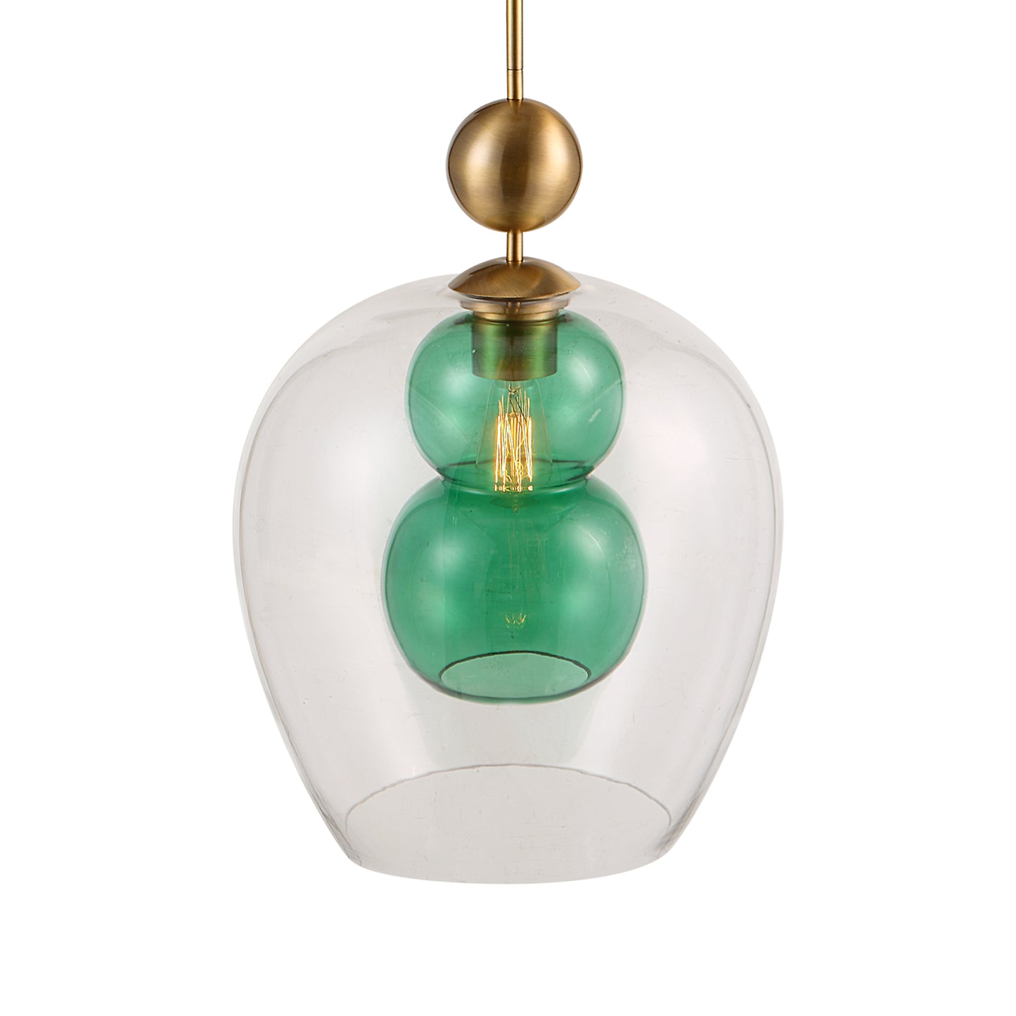 Uttermost Shamrock Green Glass 1 Light Pendant | Pendant Lamps | Modishstore - 3