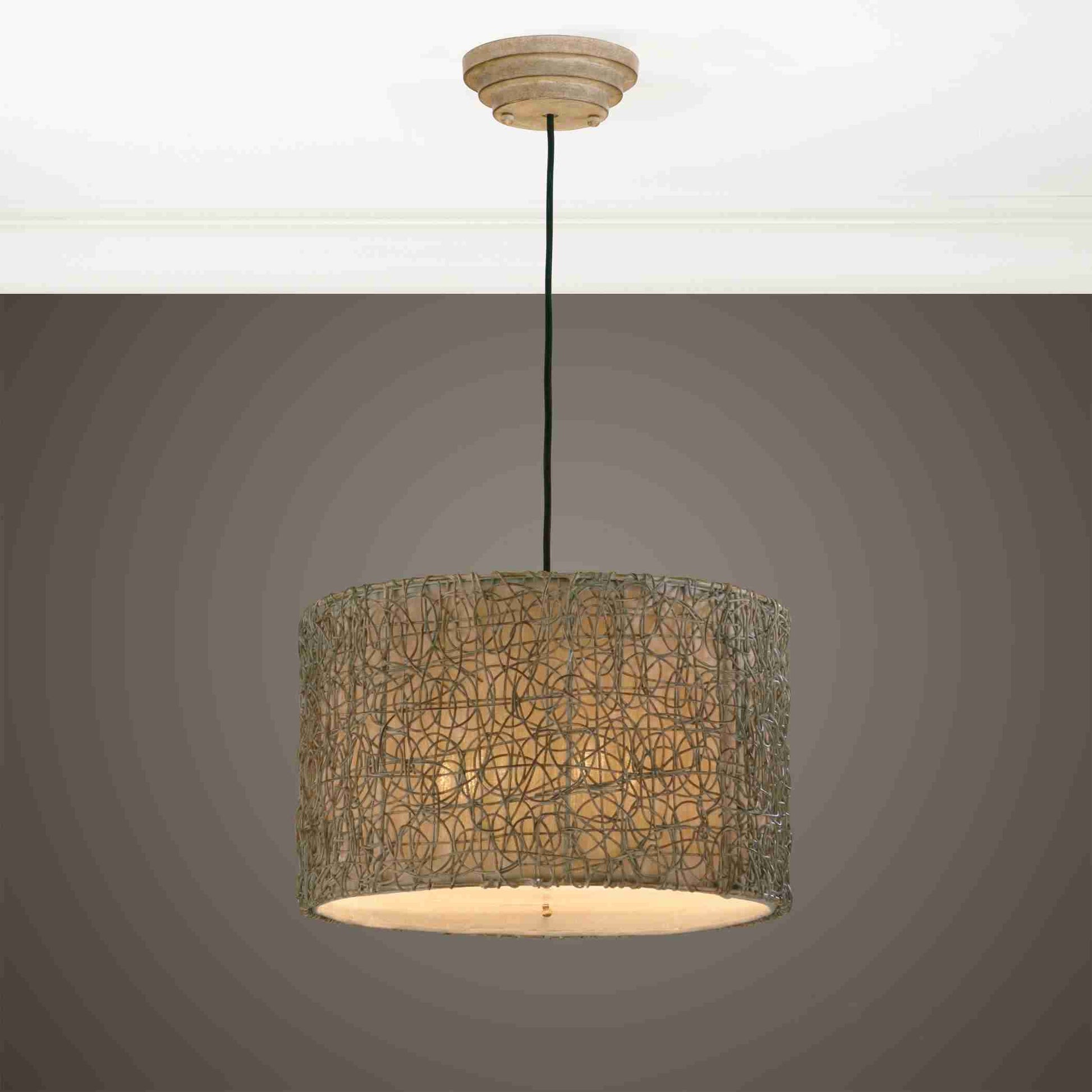 Uttermost Knotted Rattan Light Drum Pendant | Pendant Lamps | Modishstore - 3