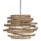 Oceola Drum Rattan Pendant -M-Kuboo Grey by Jeffan | Pendant Lamps | Modishstore