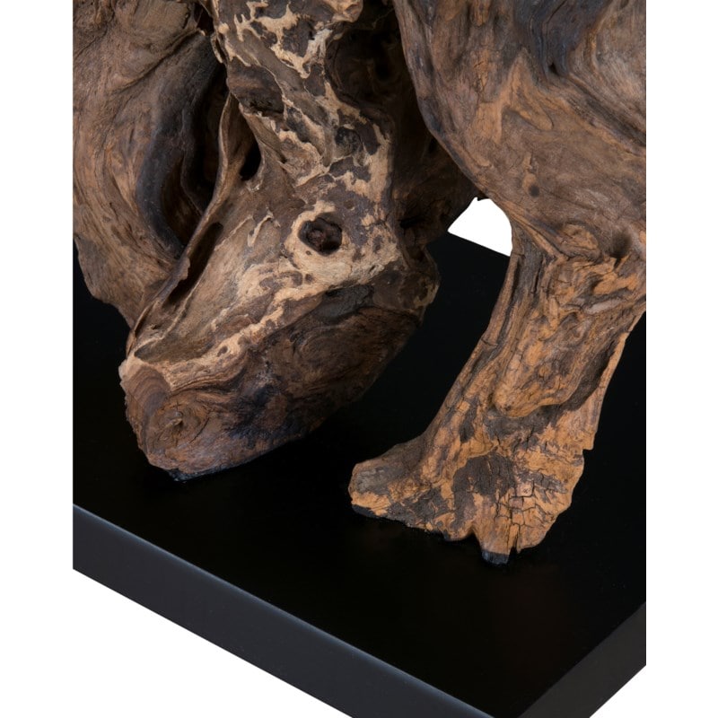 20"H Earth Driftwood Linen Table Lamp with Oval Shade by Jeffan | Table Lamps | Modishstore - 4