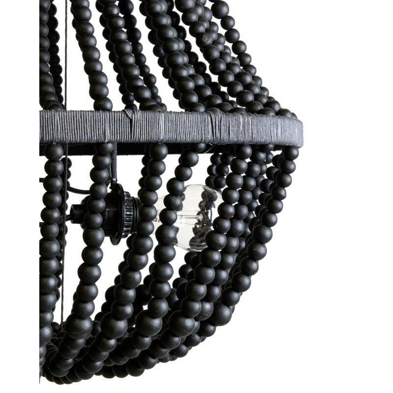 Juliet Collapsible Chandelier with Wooden Beads by Jeffan | Chandeliers | Modishstore - 5