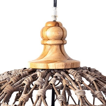 Salvadore Rattan Round Hanging Lamp KD by Jeffan | Pendant Lamps | Modishstore - 2