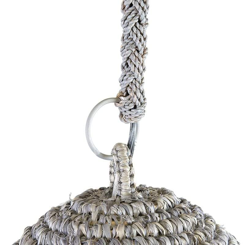 Anika Pendant Woven Raffia-Grey Wash by Jeffan | Pendant Lamps | Modishstore - 7