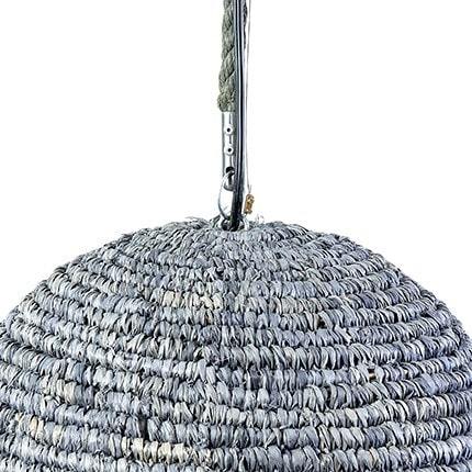 Anika Pendant Woven Raffia-Grey Wash by Jeffan | Pendant Lamps | Modishstore - 2