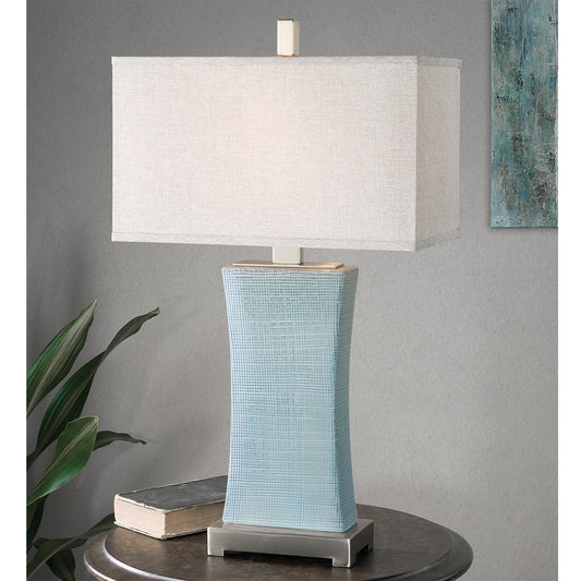 Uttermost Cantarana Blue Gray Table Lamp | Modishstore | Table Lamps