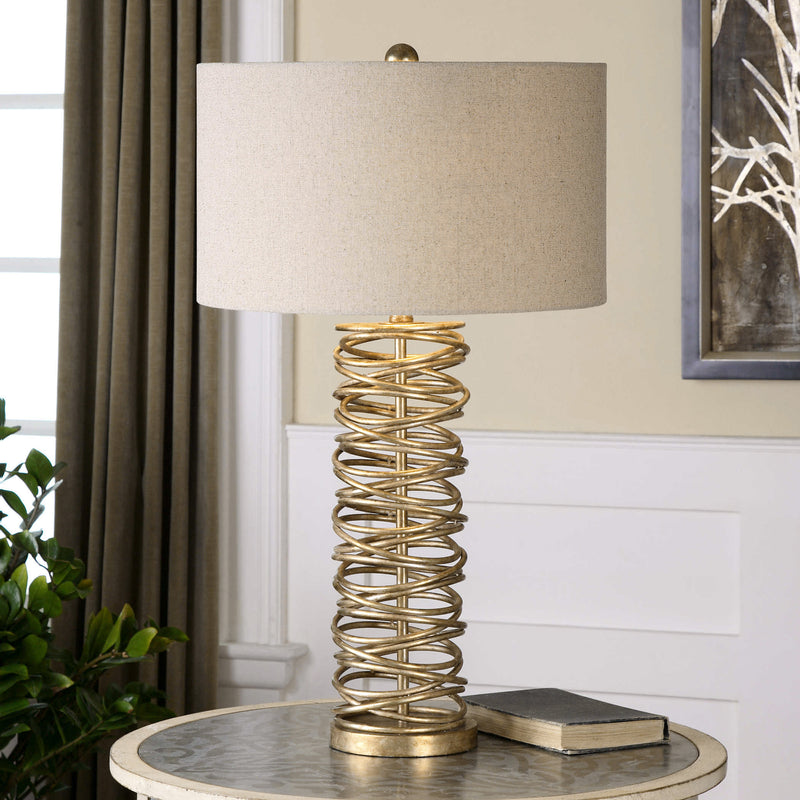 Uttermost Amarey Metal Ring Table Lamp | Modishstore | Table Lamps