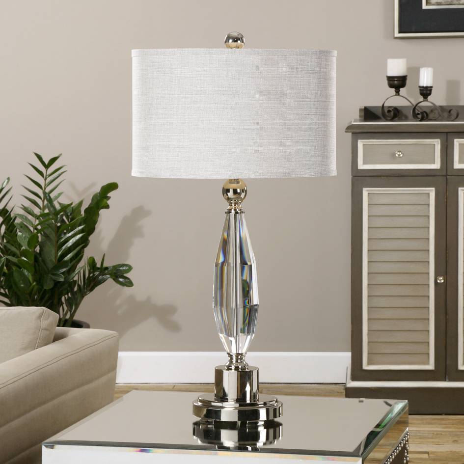 Uttermost Torlino Cut Crystal Lamp | Modishstore | Table Lamps