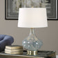 Uttermost Celinda Blue Gray Glass Lamp | Modishstore | Desk Lamps