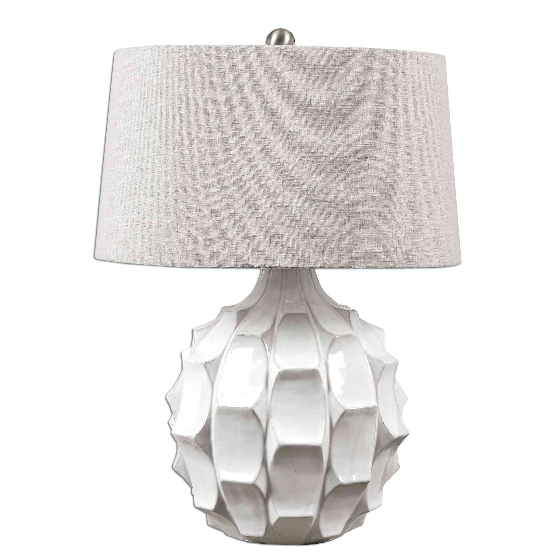 Uttermost Guerina Scalloped White Lamp | Table Lamps | Modishstore