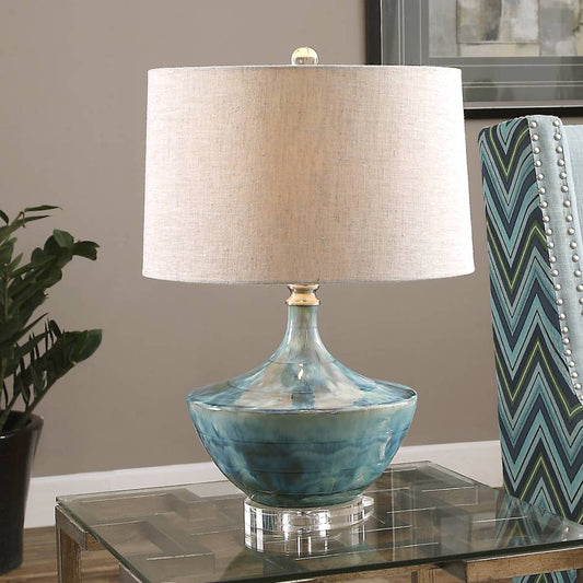 Uttermost Chasida Blue Ceramic Lamp | Modishstore | Table Lamps