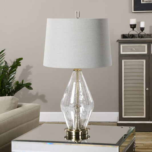 Uttermost Spezzano Crackled Glass Lamp | Modishstore | Table Lamps