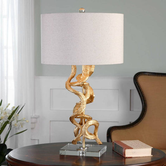 Uttermost Twisted Vines Gold Table Lamp | Modishstore | Table Lamps