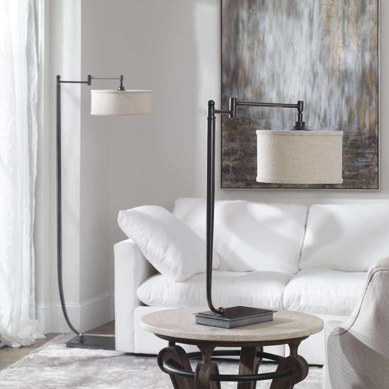 Uttermost Lamine Dark Bronze Floor Lamp | Floor Lamps | Modishstore - 4