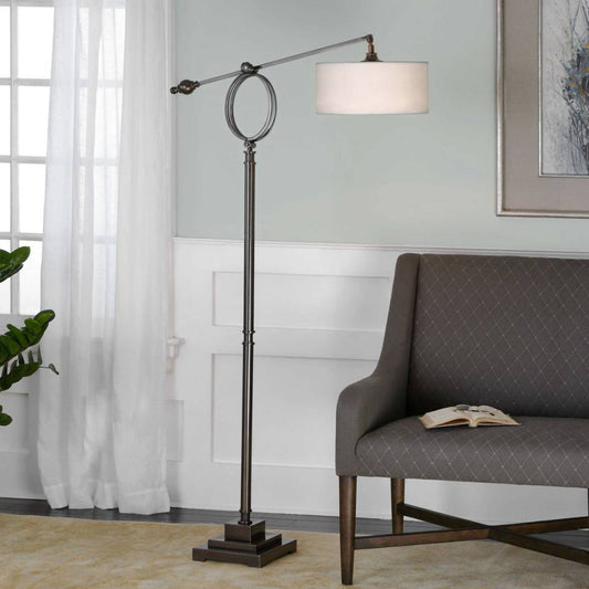 Uttermost Levisa Brushed Bronze Floor Lamp | Modishstore | Floor Lamps