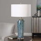 Uttermost Maira Blue Ceramic Table Lamp | Table Lamps | Modishstore