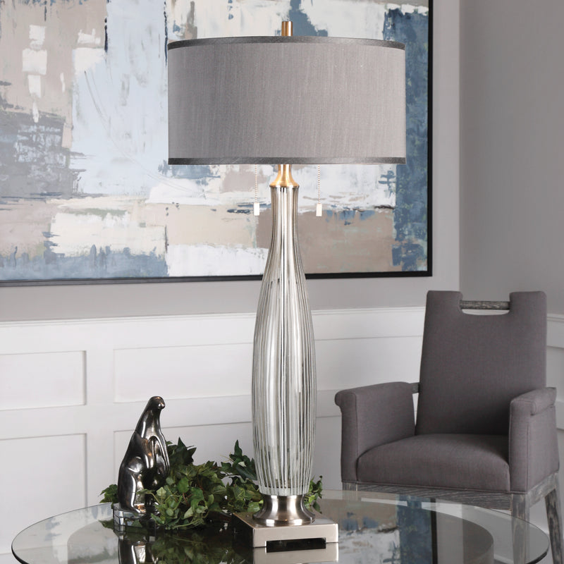 Uttermost Coloma Gray Glass Table Lamp | Modishstore | Table Lamps