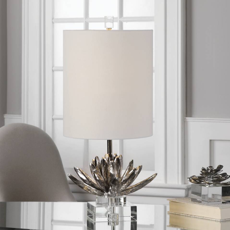 Uttermost Silver Lotus Accent Lamp | Modishstore | Table Lamps