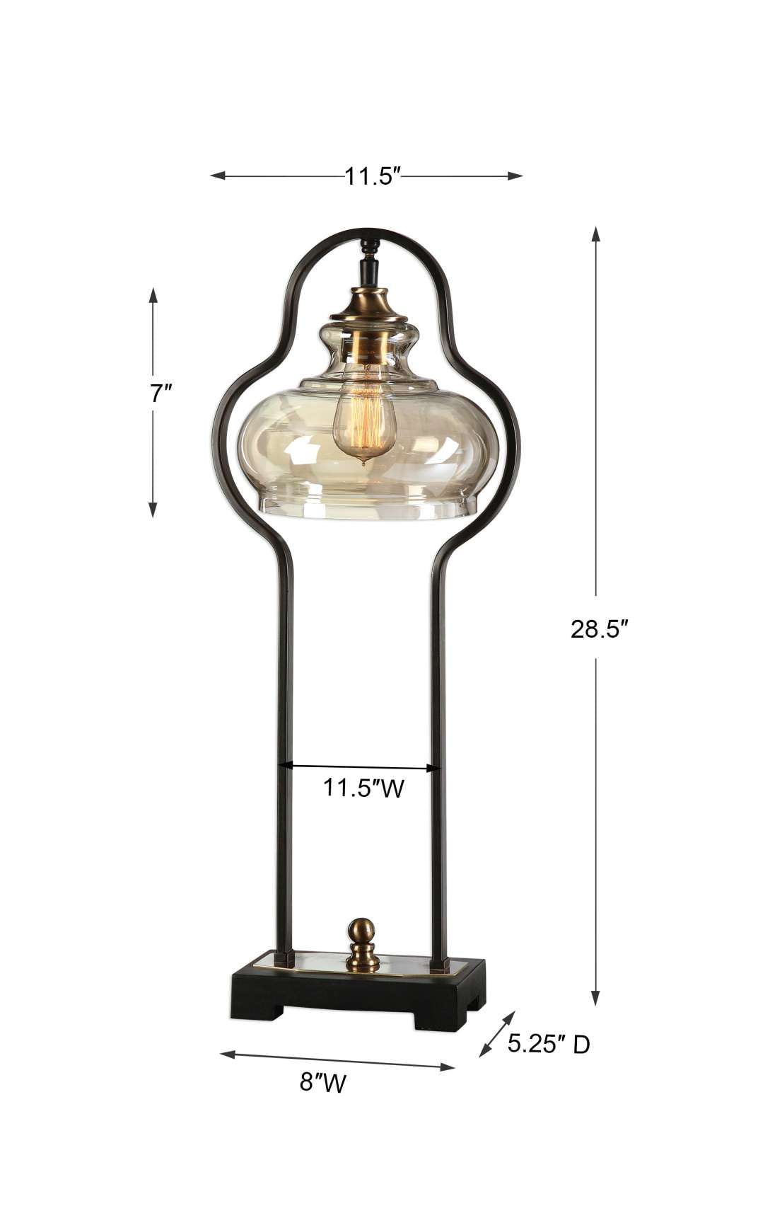 Uttermost Cotulla Aged Black Desk Lamp | Table Lamps | Modishstore - 3