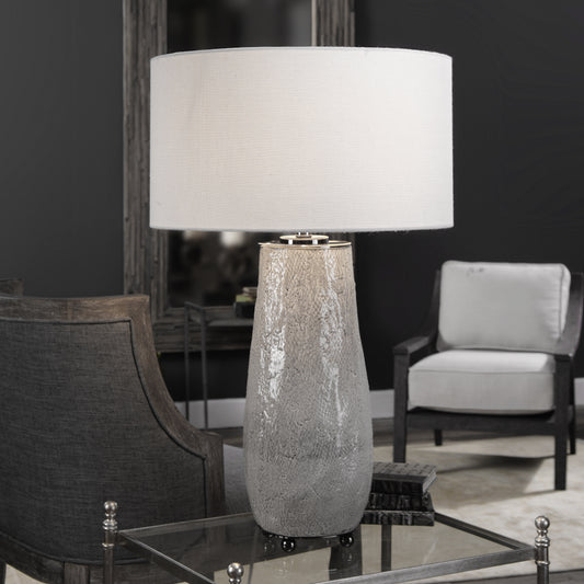Uttermost Balkana Aged Gray Table Lamp | Modishstore | Table Lamps